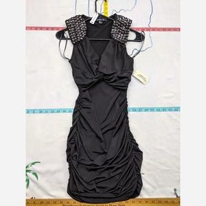 Women's Small Forever21 Studded Shoulder Bodycon D